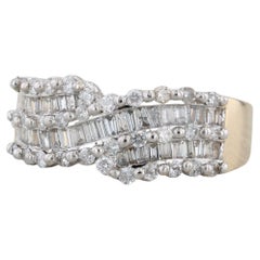 1.28ctw Diamond Cluster Ring 14k Yellow Gold Size 10.25