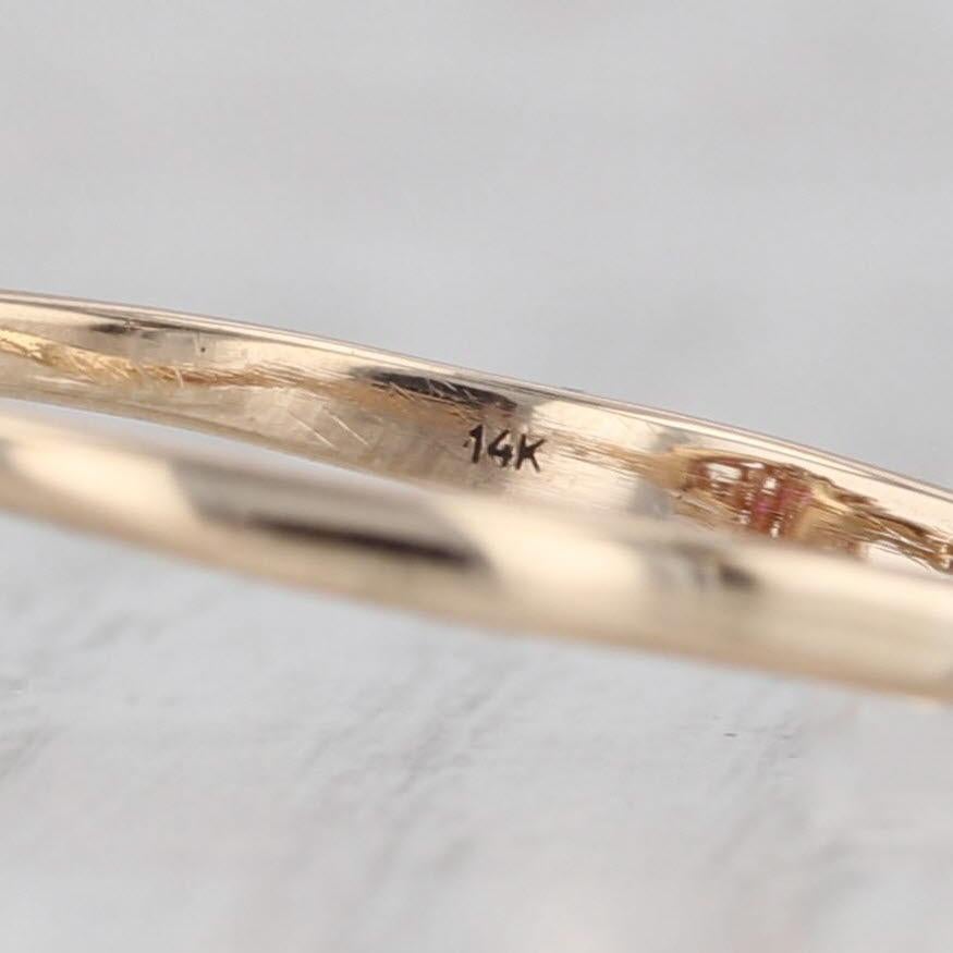 1.28ctw Ruby Diamond Swirl Cluster Ring 14k Yellow Gold Size 10 en vente 3