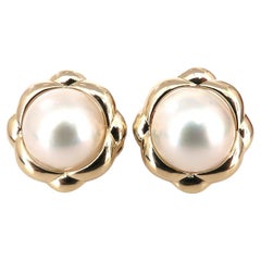 Mabe Pearls Clip Earrings 14kt Gold