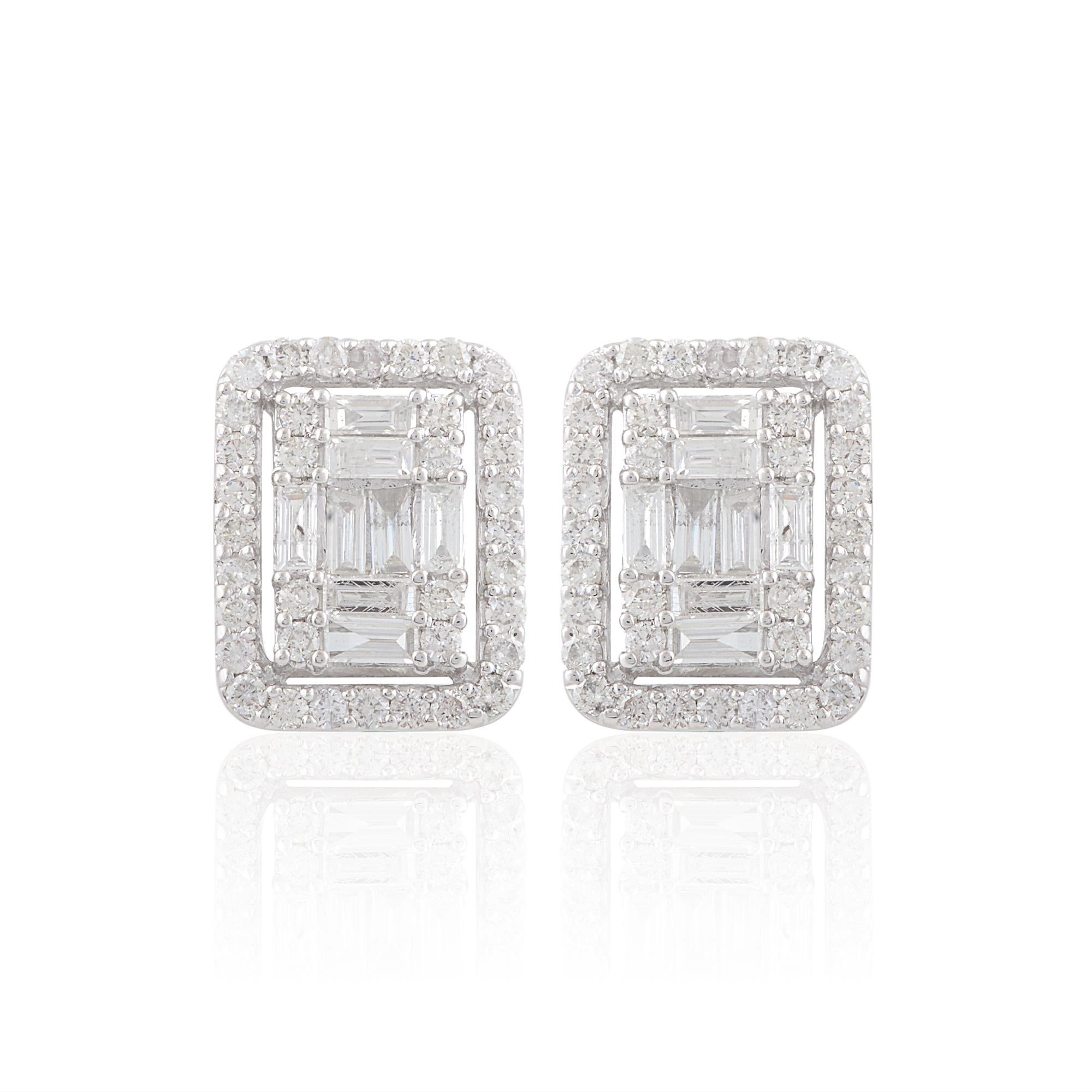 Item Code:- STE-1026
Gross Weight :- 3.43 gm
10k Solid White Gold Weight :- 3.172 gm
Natural Diamond Weight :- 1.29 ct.  ( AVERAGE DIAMOND CLARITY SI1-SI2 & COLOR H-I )
Earrings Size :- 14 x 10 mm approx.

✦ Sizing
.....................
We can