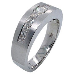 1.29 Carat Channel Set Diamond 18 Karat Gents Ring