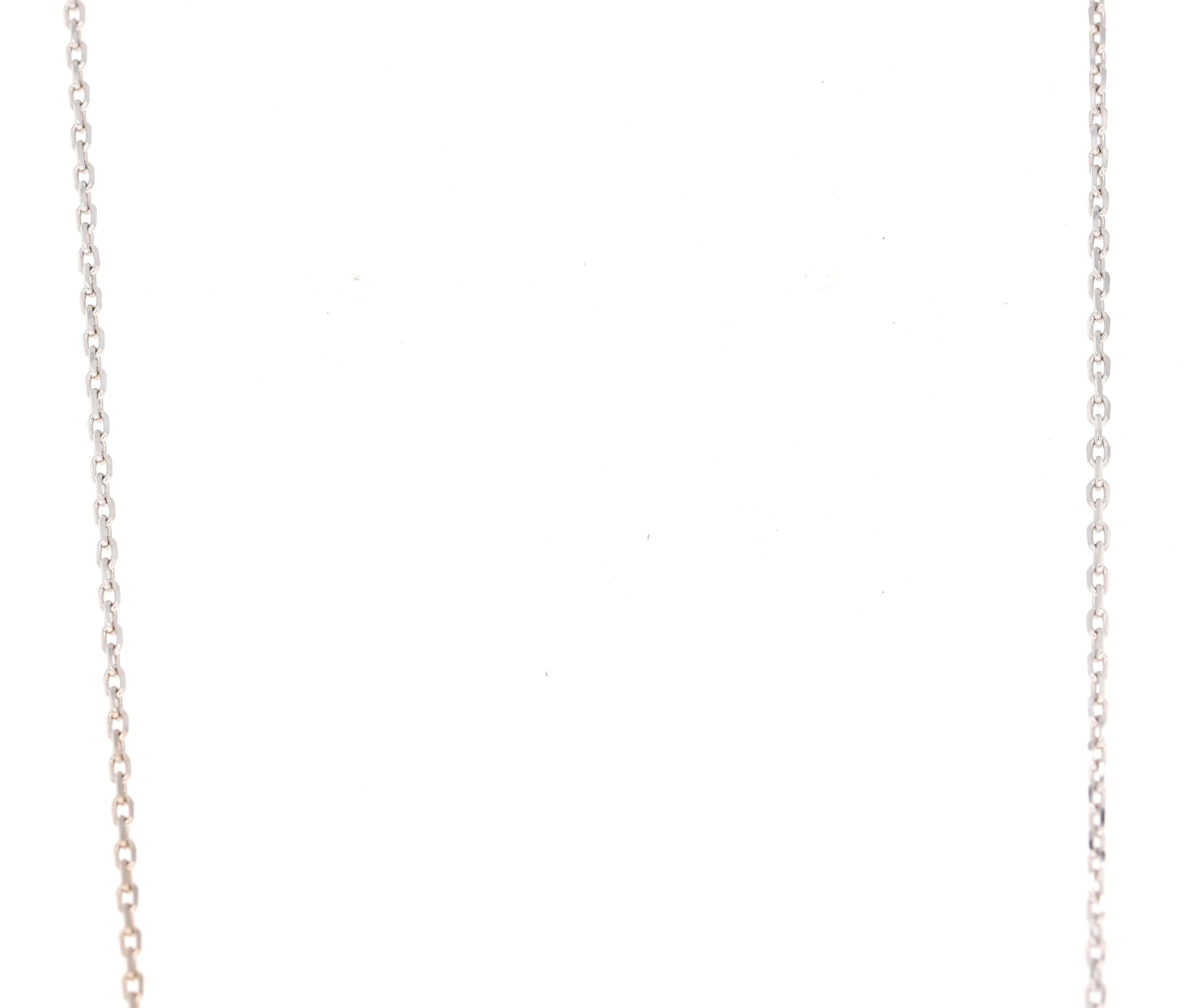 Contemporary 1.29 Carat Rainbow Sapphire White Gold Bar Chain Necklace For Sale