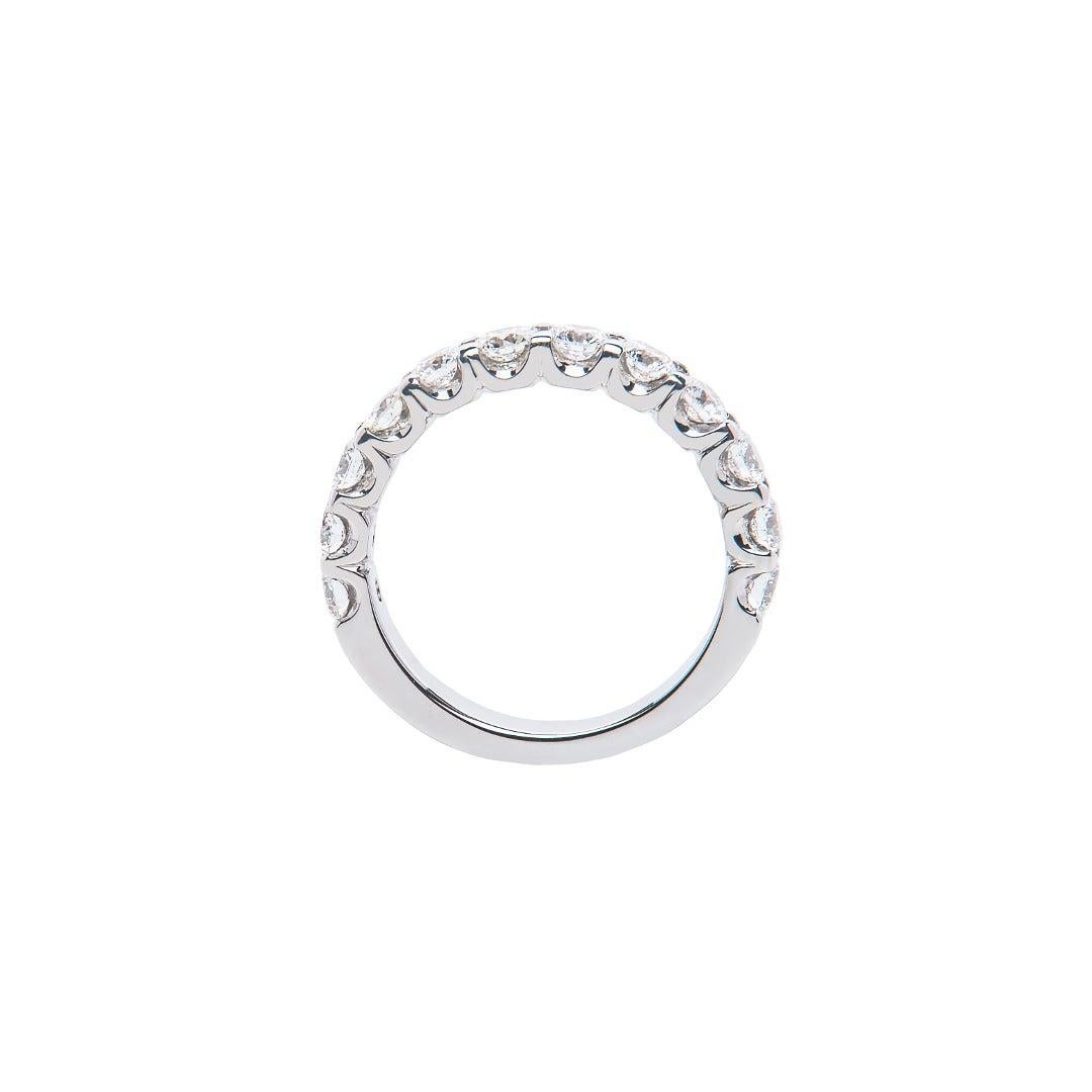 For Sale:  1.29 Carat Round White Diamond F VS Scalloped Claw Set Ring Natalie Barney 3