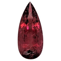 12.9 Carat Rubellite Tourmaline Gemstone  Pear 25.7x11.3mm  Loose Gemstone