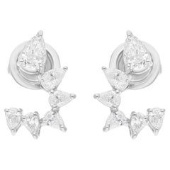 1,29 Karat SI/H Birnenform Brillantschliff Diamant-Ohrringe 18 Karat Weißgold