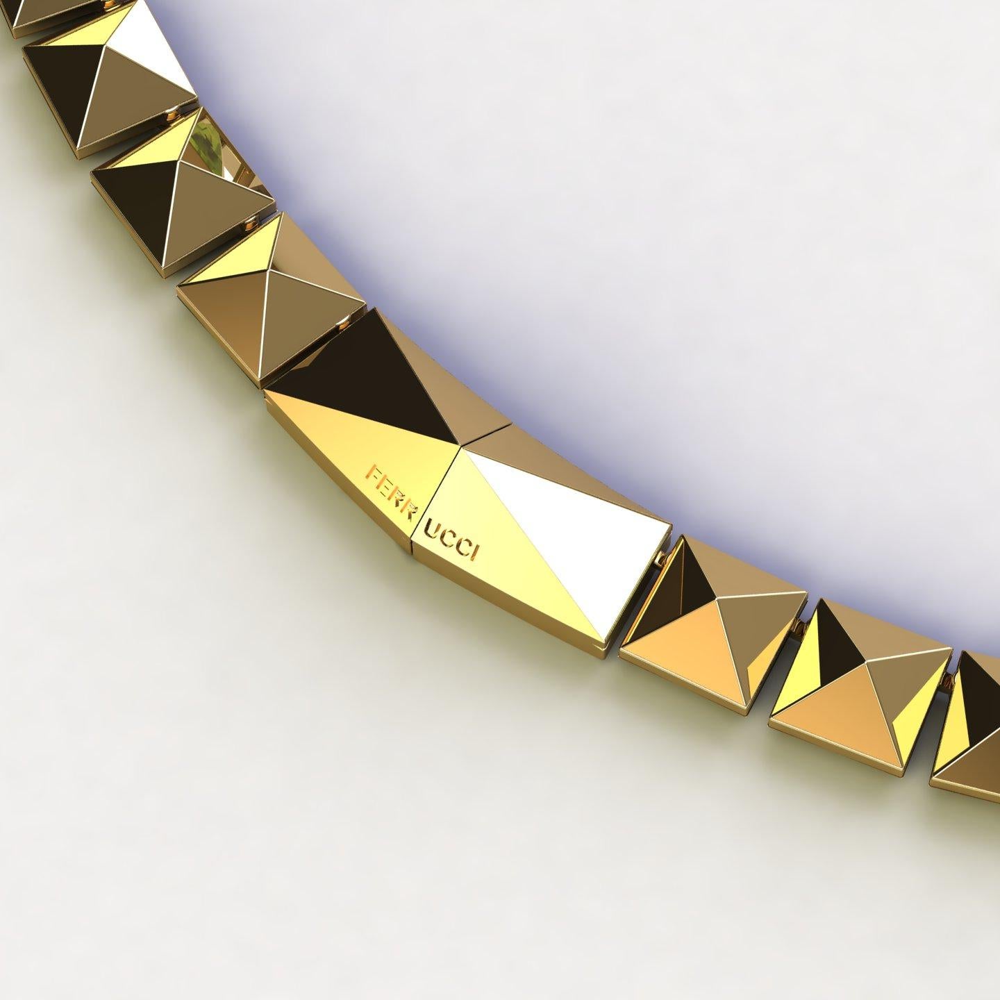 129 Karat Peridot-Halskette, maßgeschneidertes Schmuckstück aus 18 Karat Gelbgold 1