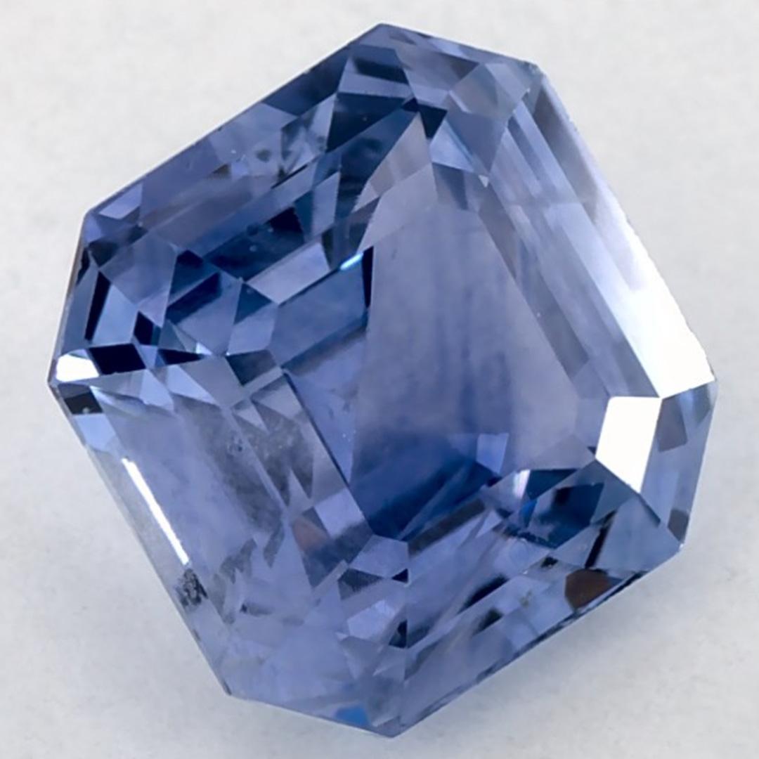Taille octogone Pierre précieuse taille octogonale saphir bleu 1.29 carat en vente