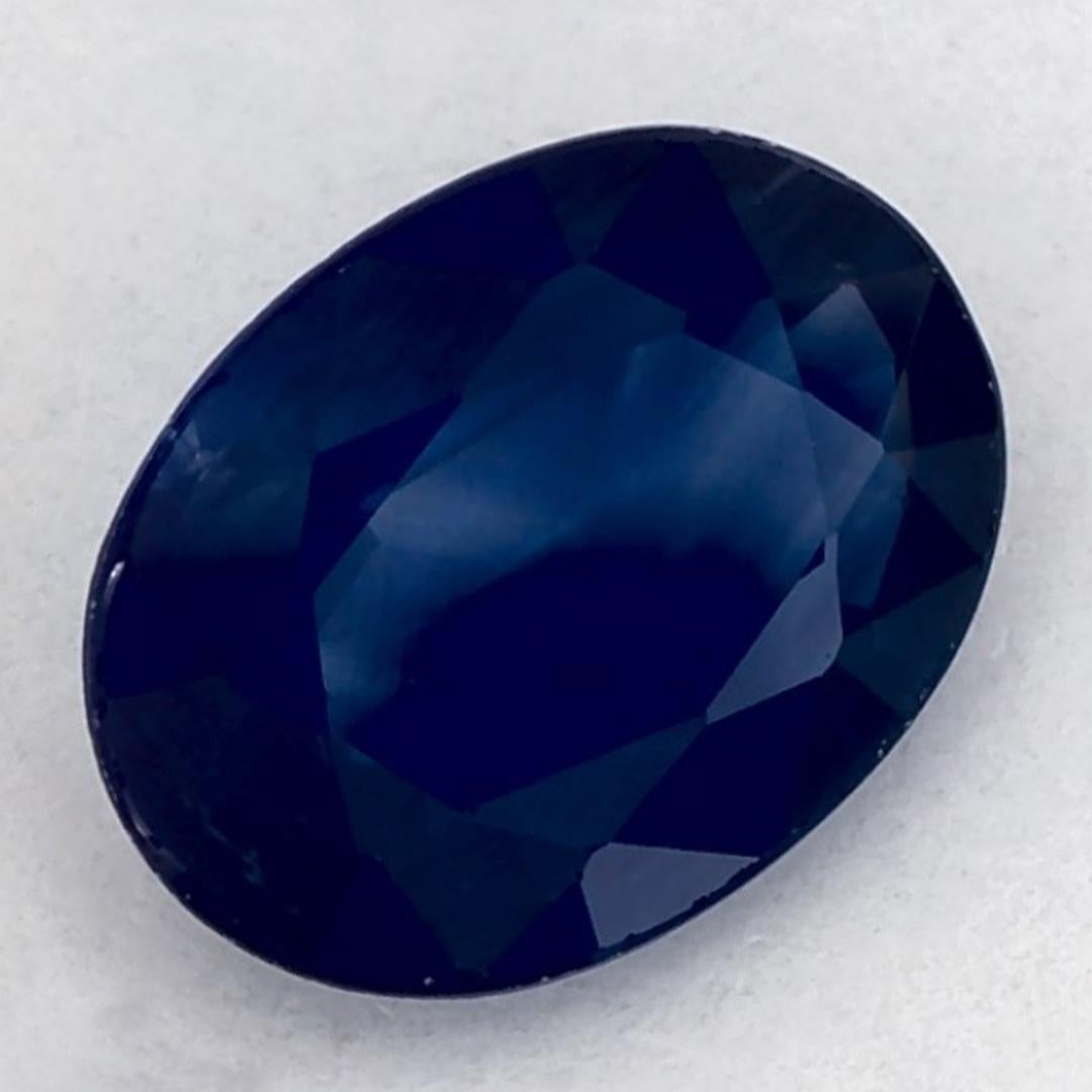 Taille ovale 1.29 Ct Blue Sapphire Oval Loose Gemstone (pierre précieuse en vrac) en vente