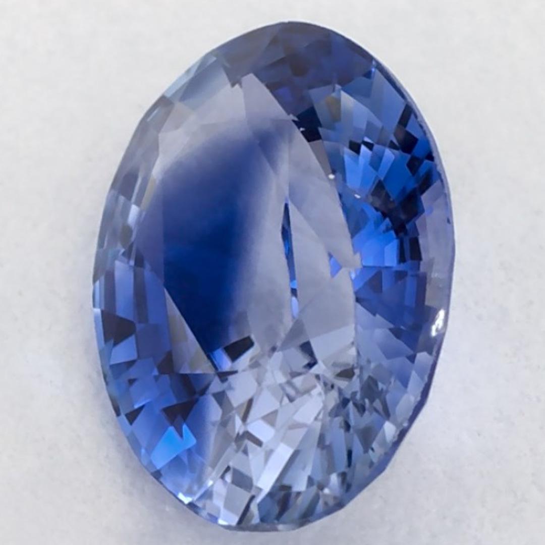 Taglio ovale 1.29 carati di zaffiro blu ovale sfuso in vendita