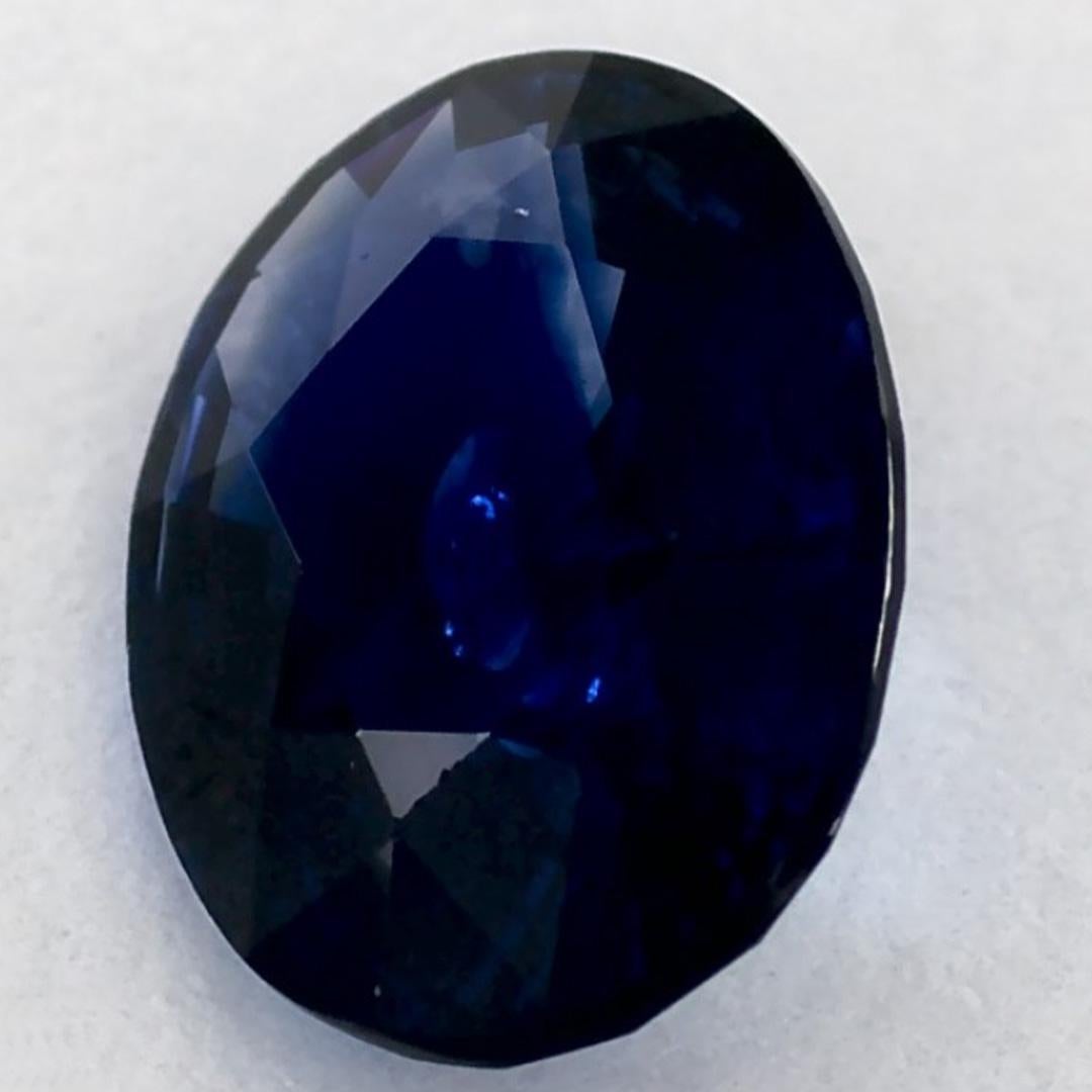 1.29 qt Zafiro Azul Oval Gema Suelta Corte oval en venta