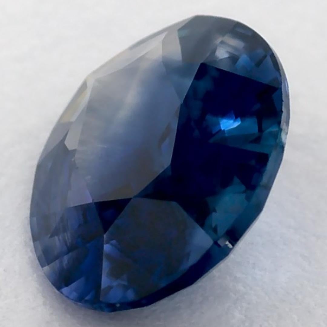 1.29 Karat Blauer Saphir Oval Loser Edelstein (Ovalschliff) im Angebot
