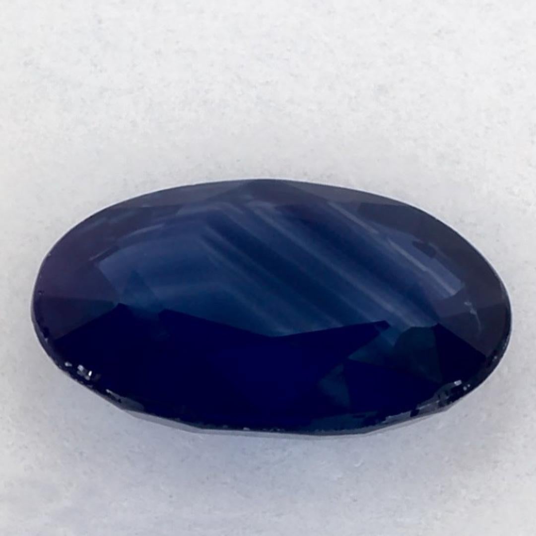 1.29 Ct Blue Sapphire Oval Loose Gemstone (pierre précieuse en vrac) Neuf - En vente à Fort Lee, NJ