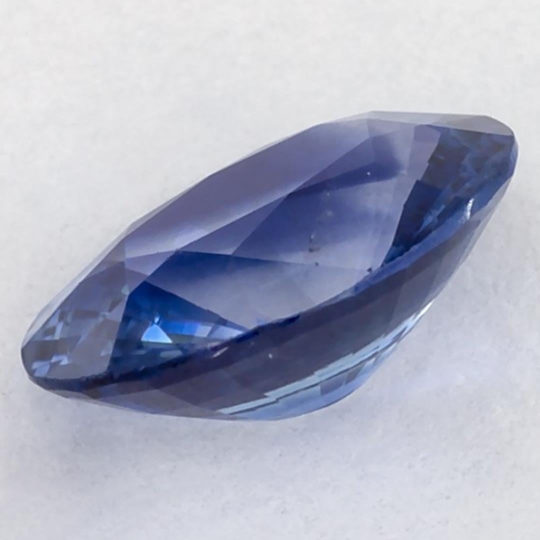 1.29 carati di zaffiro blu ovale sfuso in vendita 2