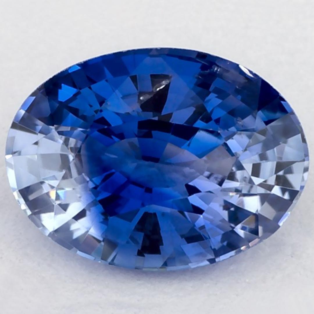 1.29 Ct Blue Sapphire Oval Loose Gemstone