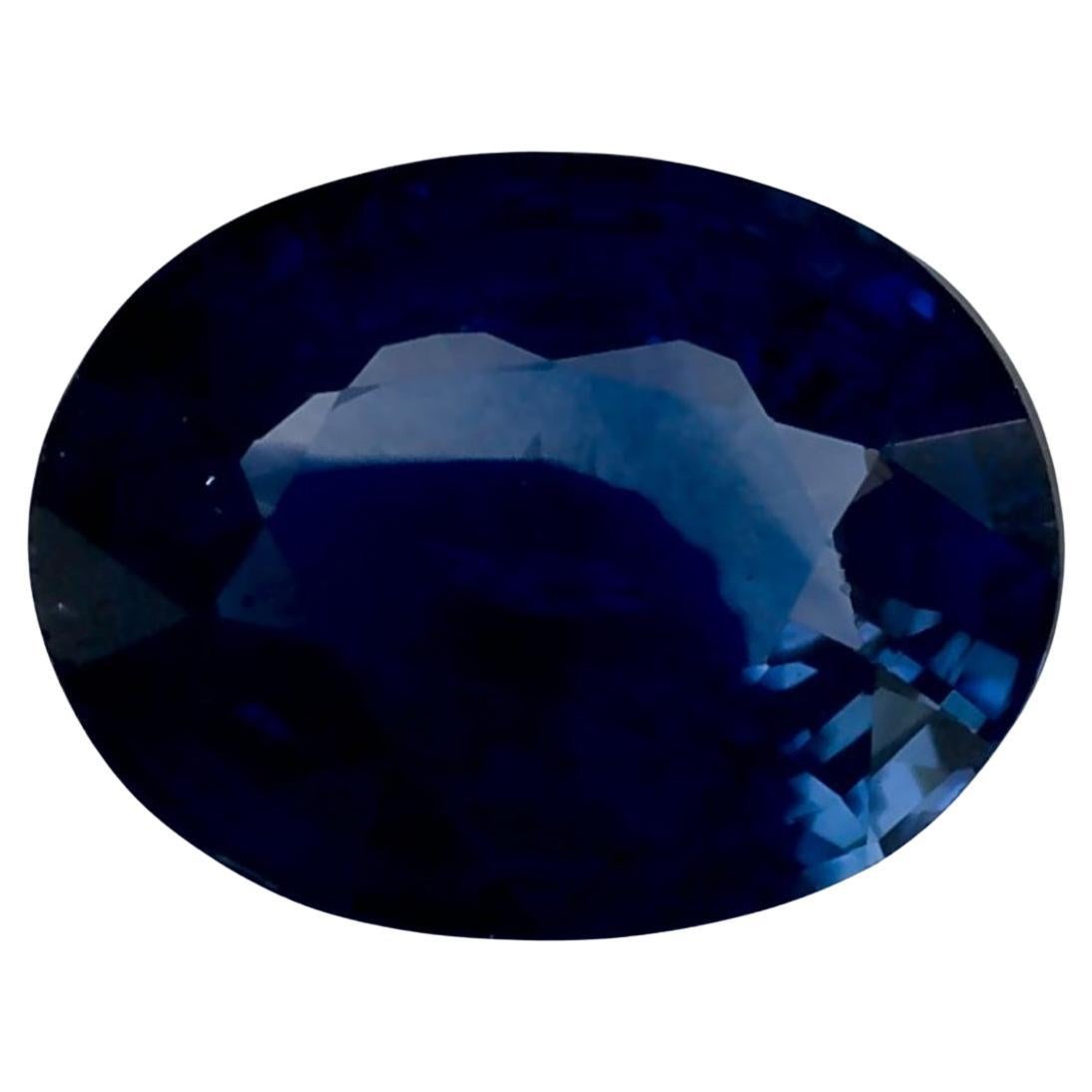 1.29 Karat Blauer Saphir Oval Loser Edelstein