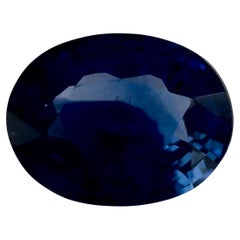 1.29 Karat Blauer Saphir Oval Loser Edelstein