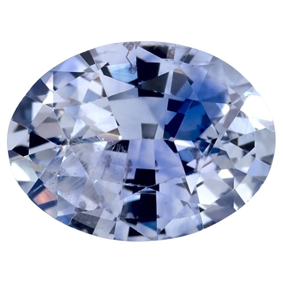 1.29 Karat Blauer Saphir Oval Loser Edelstein