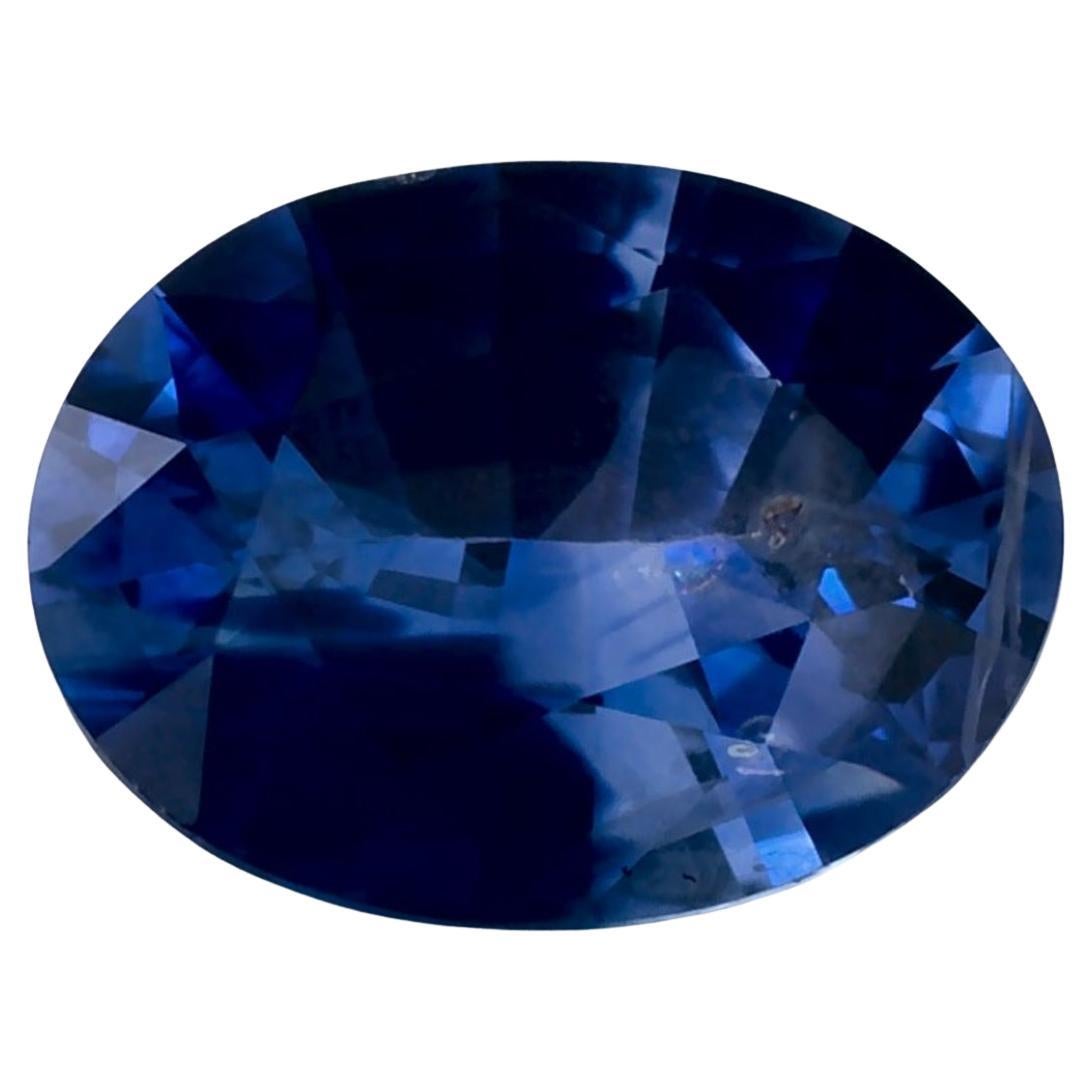 1.29 Karat Blauer Saphir Oval Loser Edelstein