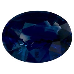 1.29 Karat Blauer Saphir Oval Loser Edelstein