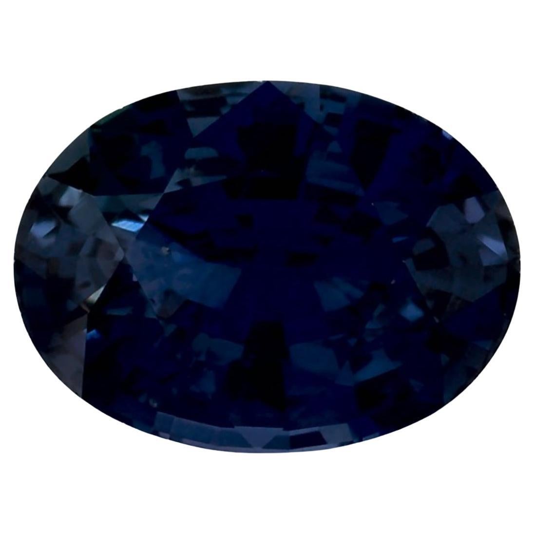 1.29 Karat Blauer Saphir Oval Loser Edelstein