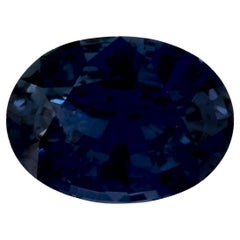 1.29 Karat Blauer Saphir Oval Loser Edelstein