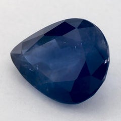 1.29 Ct Blue Sapphire Pear Loose Gemstone