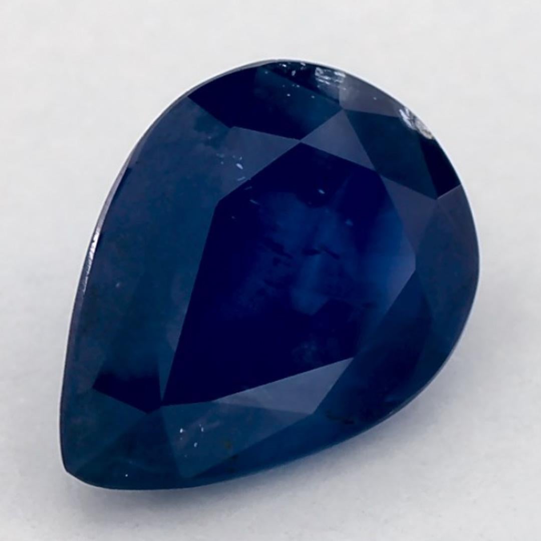 1.29 Karat Blauer Saphir Birne Loser Edelstein (Tropfenschliff) im Angebot