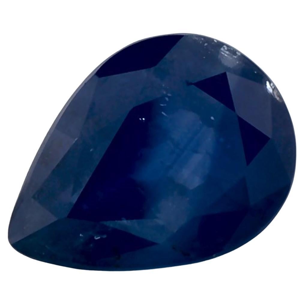 1.29 Karat Blauer Saphir Birne Loser Edelstein