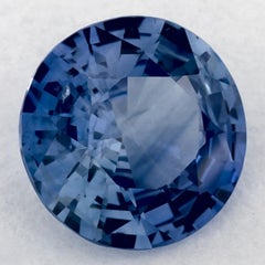 1.29 Ct Blue Sapphire Round Loose Gemstone