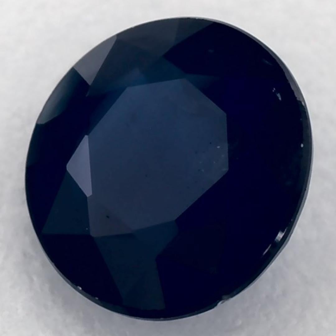 Taille ronde 1.29 Ct Blue Sapphire Round Loose Gemstone (pierre précieuse en vrac) en vente