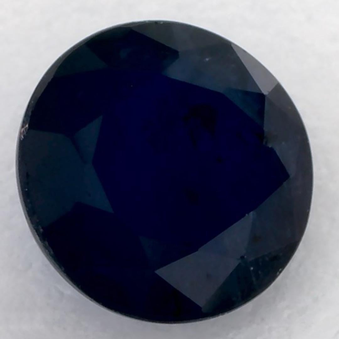 1.29 Karat Blauer runder Saphir, loser Edelstein im Zustand „Neu“ im Angebot in Fort Lee, NJ