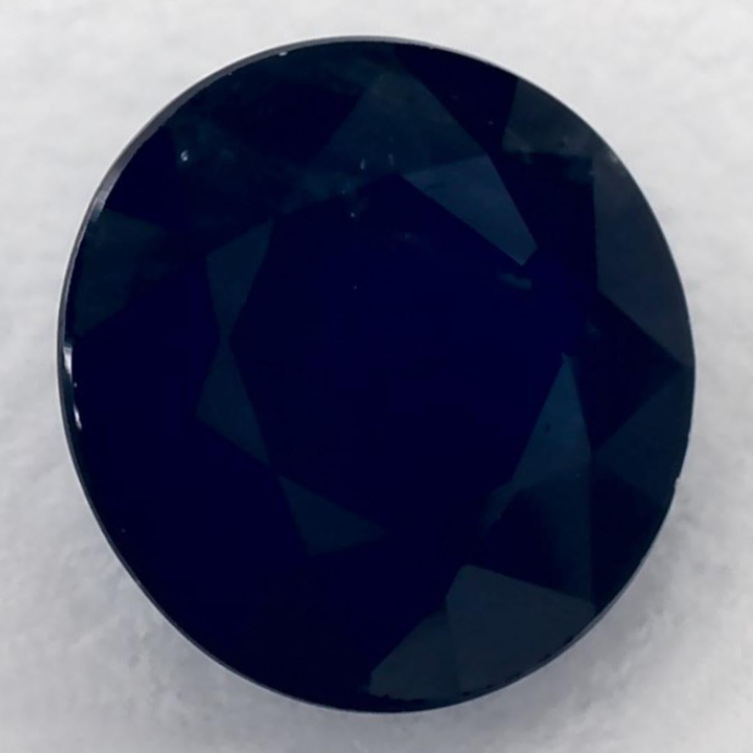 1.29 Ct Blue Sapphire Round Loose Gemstone (pierre précieuse en vrac) Neuf - En vente à Fort Lee, NJ