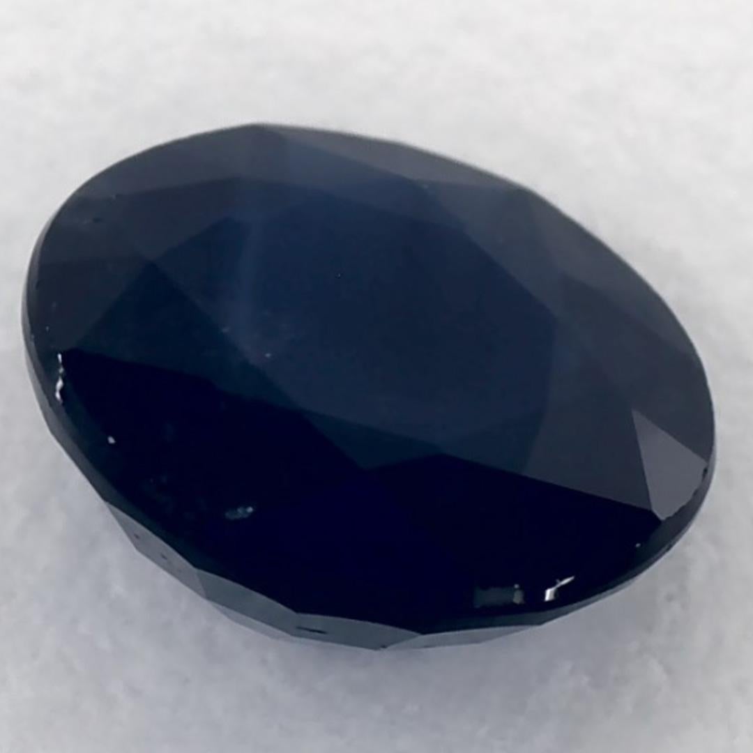 1.29 Ct Blue Sapphire Round Loose Gemstone (pierre précieuse en vrac) Pour femmes en vente