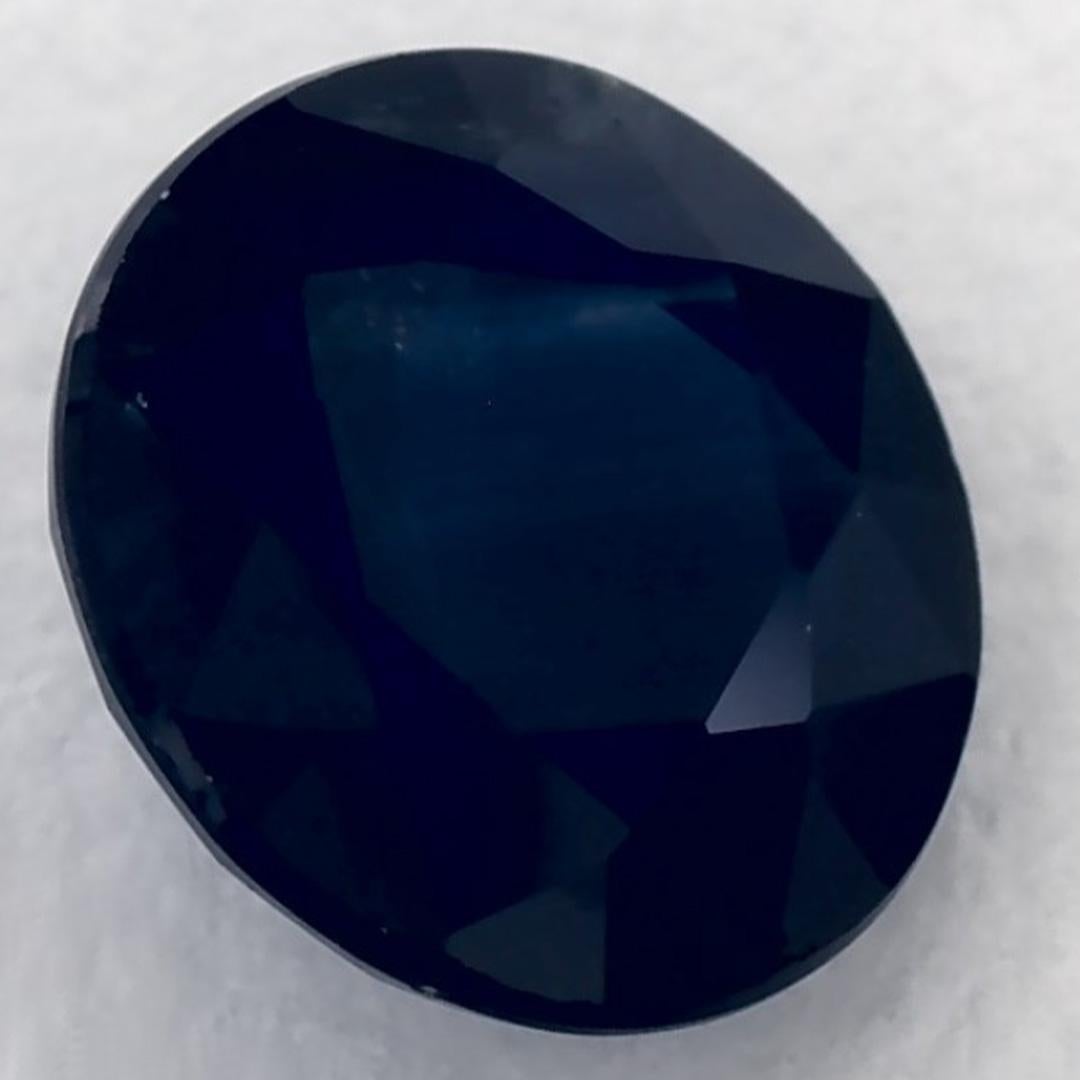 1.29 Ct Blue Sapphire Round Loose Gemstone (pierre précieuse en vrac) en vente 1