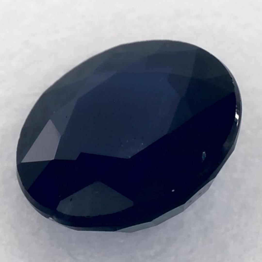 1.29 Ct Blue Sapphire Round Loose Gemstone (pierre précieuse en vrac) en vente 2