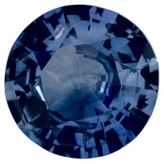 1.29 Karat Blauer runder Saphir, loser Edelstein