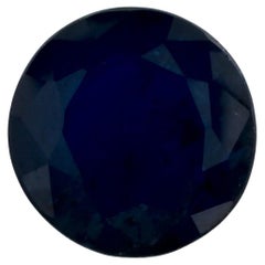 1.29 Ct Blue Sapphire Round Loose Gemstone (pierre précieuse en vrac)