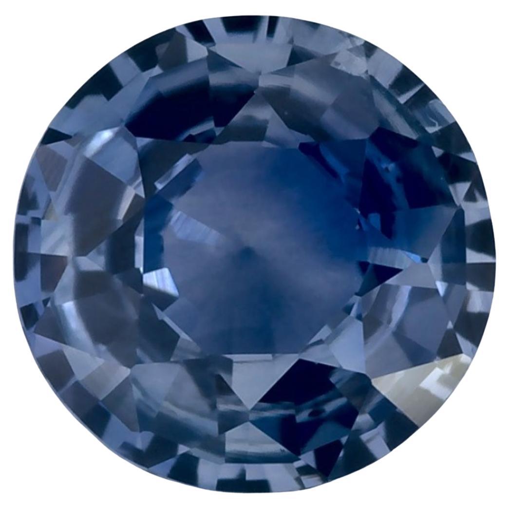 1.29 Ct Blue Sapphire Round Loose Gemstone (pierre précieuse en vrac)