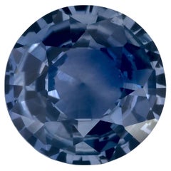 1.29 Ct Blue Sapphire Round Loose Gemstone (pierre précieuse en vrac)