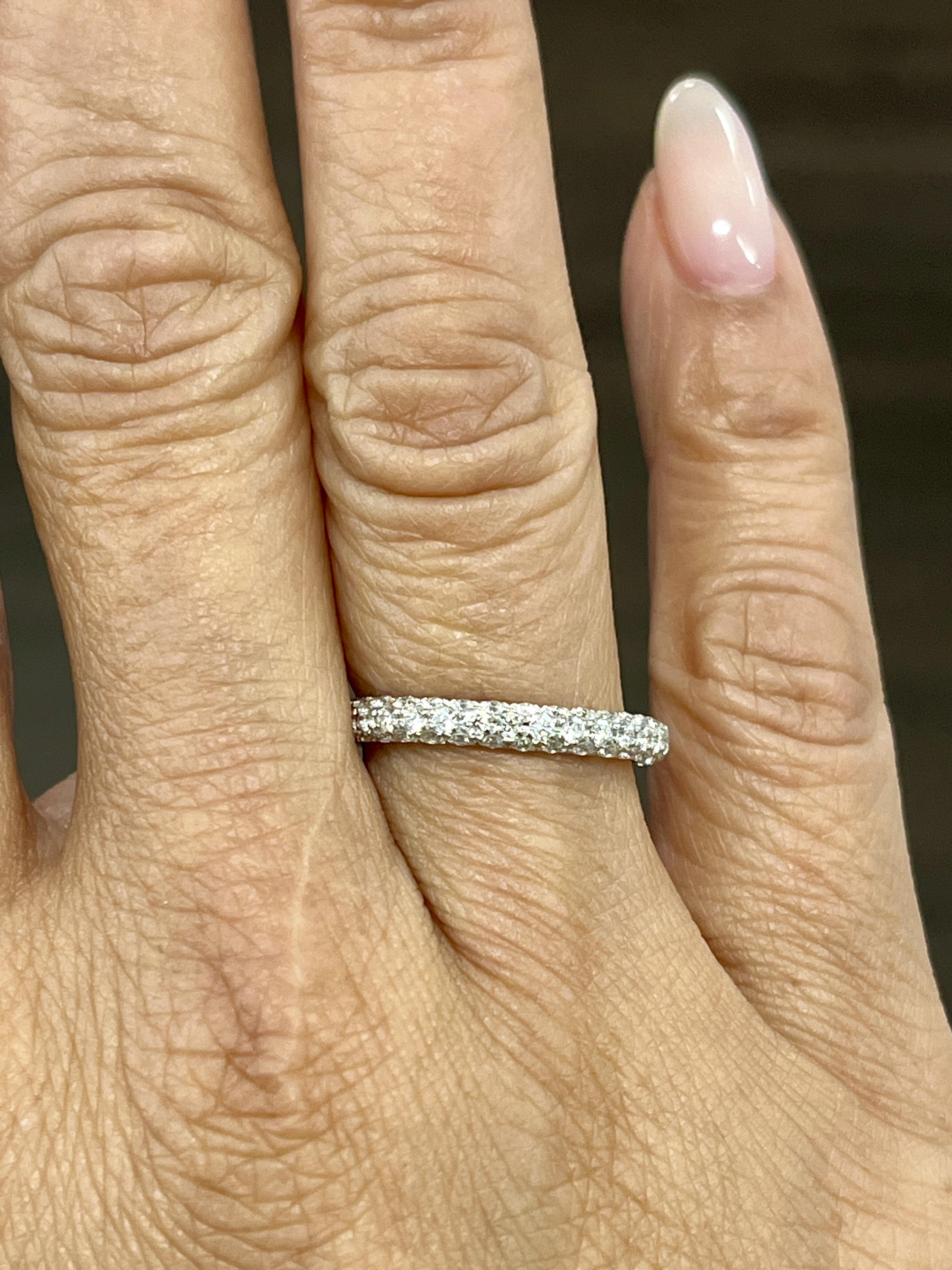 Modern 1.29 ct Diamond Eternity Ring For Sale