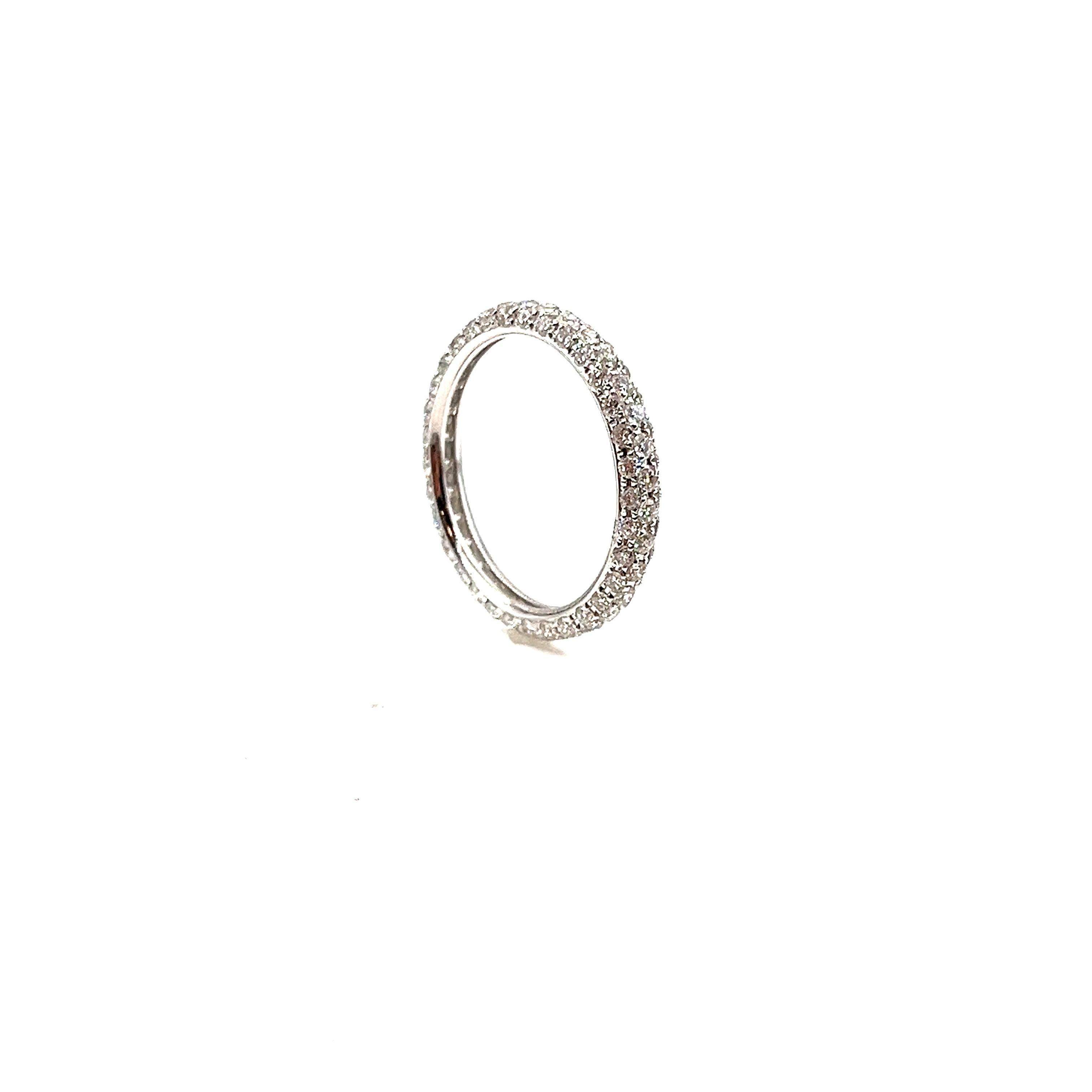 1.29 ct Diamond Eternity Ring In New Condition For Sale In Chicago, IL