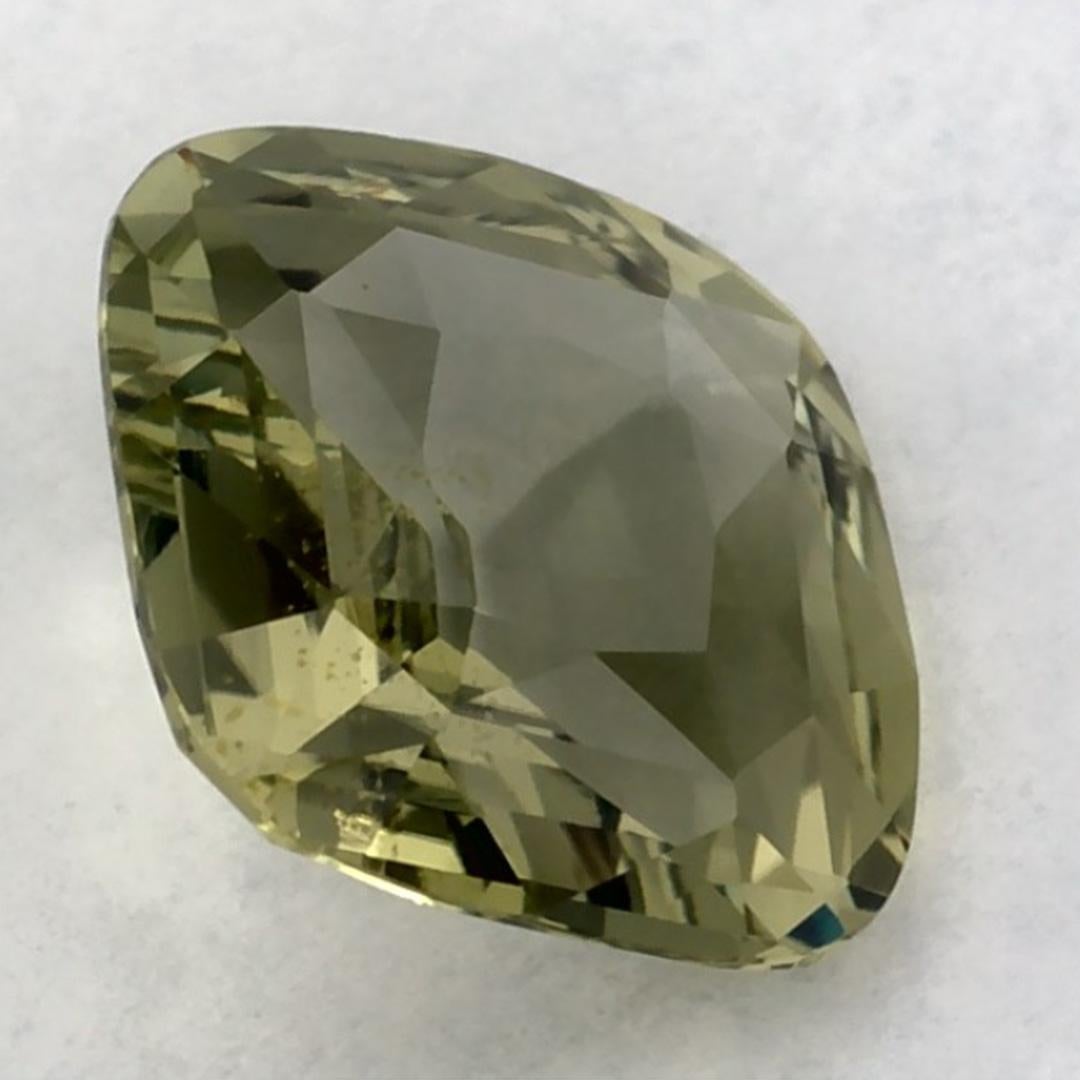 Zafiro verde de 1.29 qt Gema suelta en cojín en venta 1