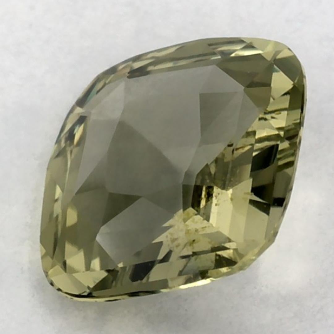 Zafiro verde de 1.29 qt Gema suelta en cojín en venta 3