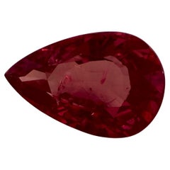 1.29 Ct Ruby Pear Loose Gemstone
