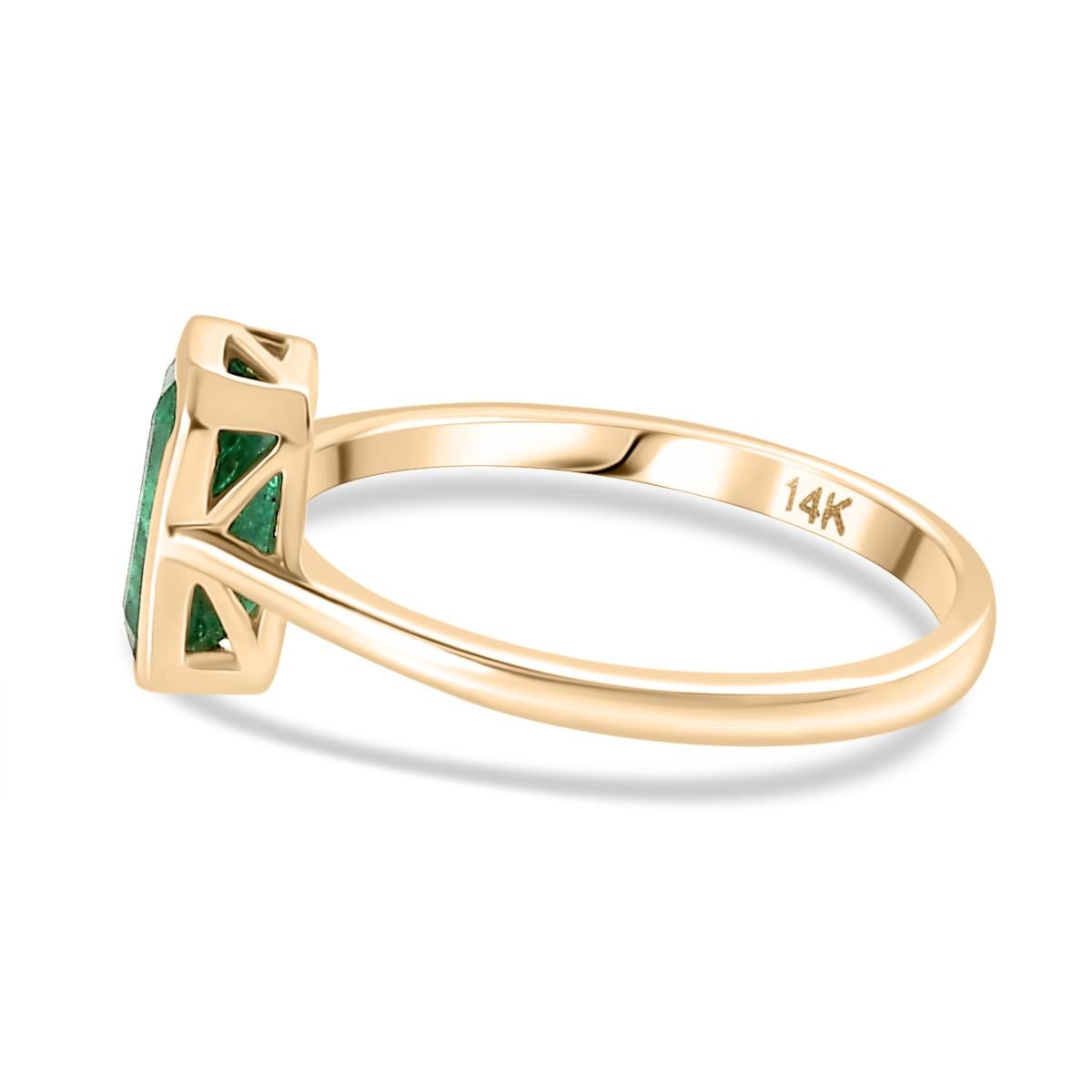 in vendita:  Anello con pietra singola di smeraldo minimalista da 1,29 CTW in oro giallo 14k 5