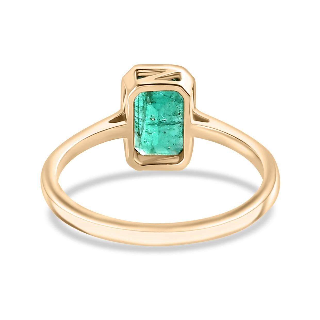 in vendita:  Anello con pietra singola di smeraldo minimalista da 1,29 CTW in oro giallo 14k 6