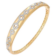 129 Diamante Bracciale in oro giallo 14K (o 18k su richiesta)