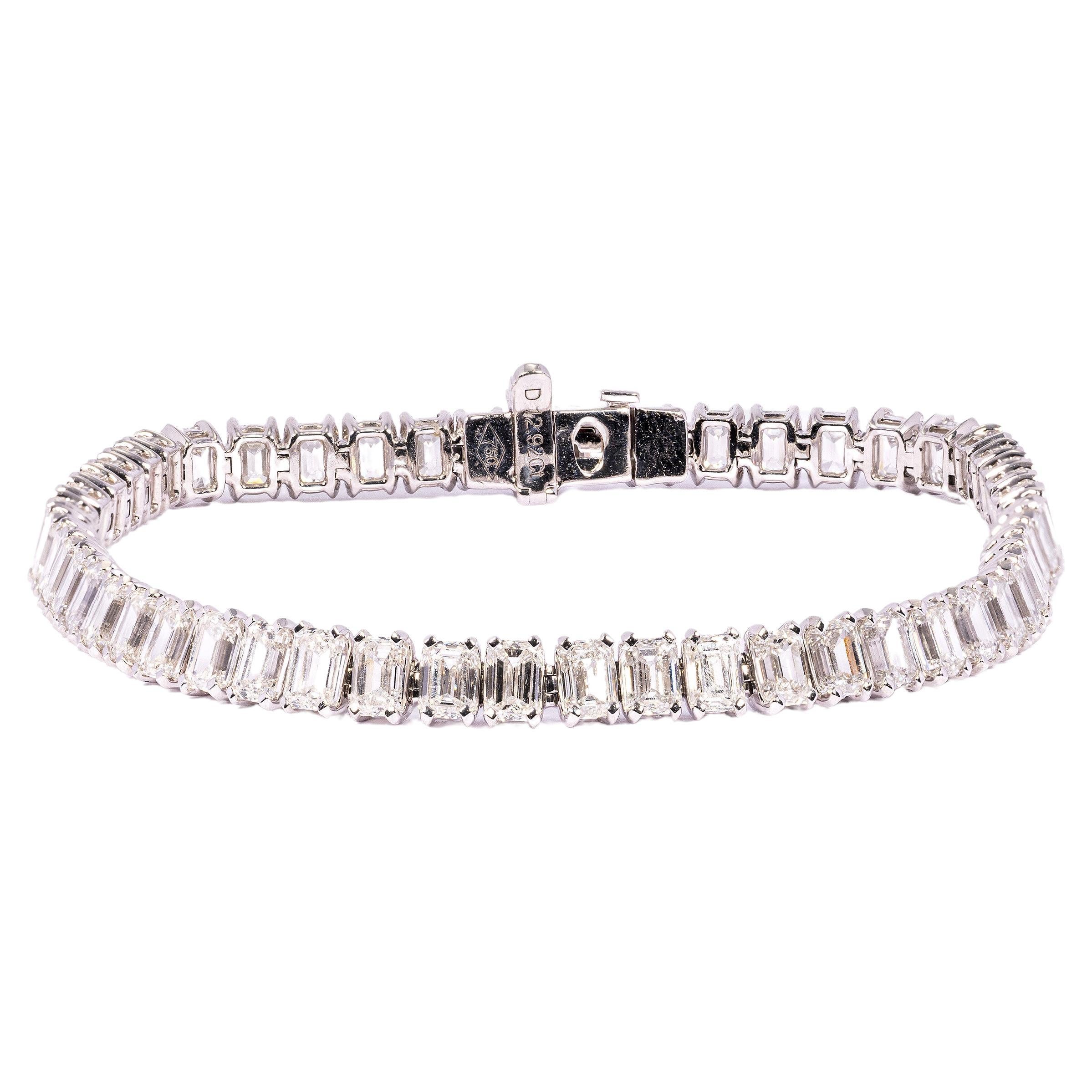 12.92ct Diamond Tennis Bracelet 18kt White Gold