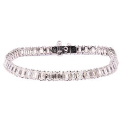 Bracciale tennis con diamanti da 12,92 carati in oro bianco 18 carati