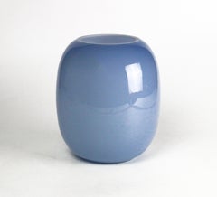 1295 Murano Art Blown Muranoglass Modified Cilinder Vases, Two Pieces Set